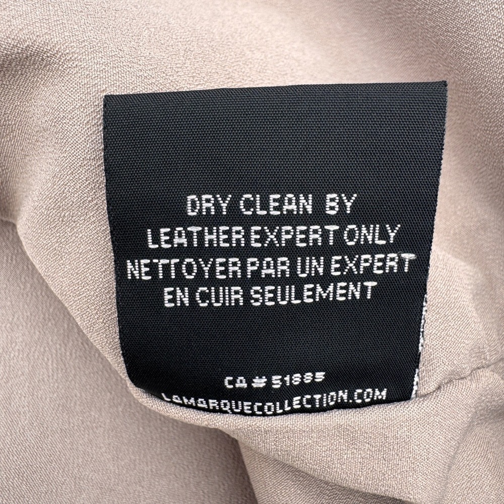 LAMARQUE Inaya Ash Grey Lamb Leather Micro Mini Trouser Skirt NWT Size Medium - Picture 9 of 9